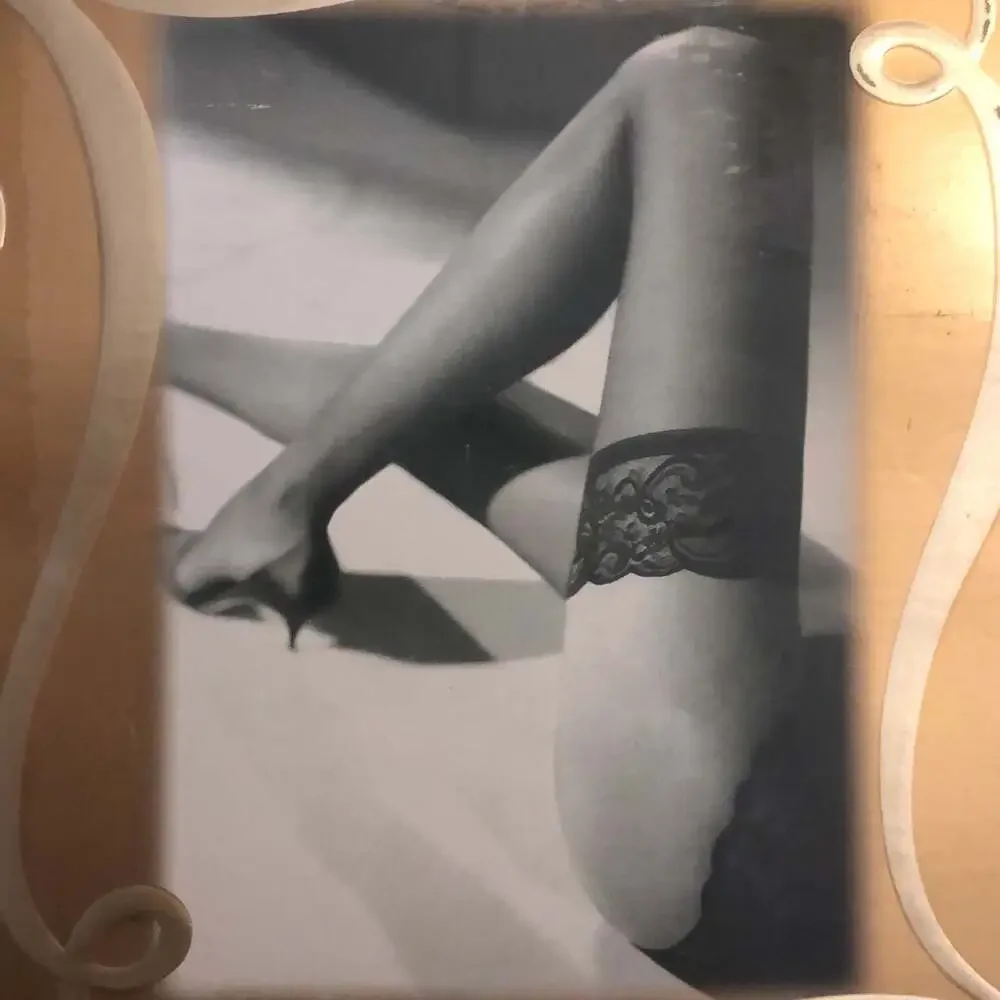 NWT Vintage Victoria's Secret Glamour Sheers Lace Top Thigh Highs size medium